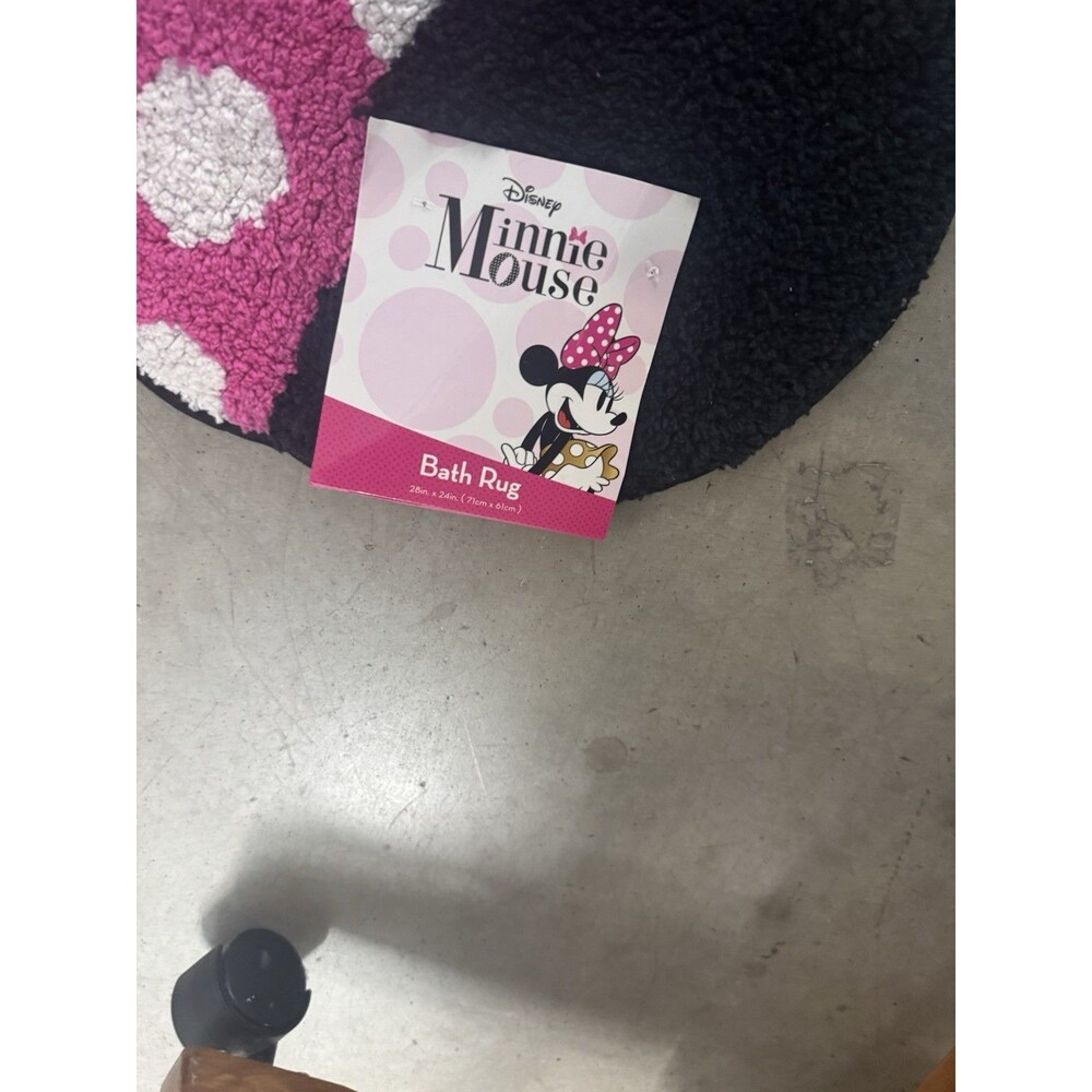 Disney Minnie Mouse Plush Indoor Accent Rug Bath Mat 20x30 Polka Dot NWT - Picture 6 of 6